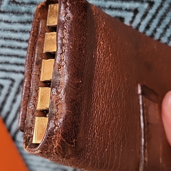 HERMES 🌟 Bearn key holder chain 4 hooks case brown leather Authentic - Picture 4 of 9